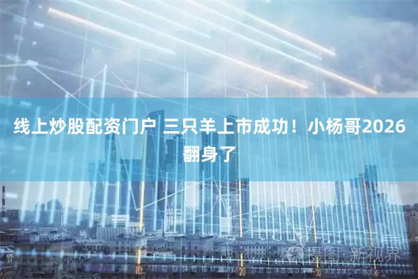 线上炒股配资门户 三只羊上市成功！小杨哥2026翻身了